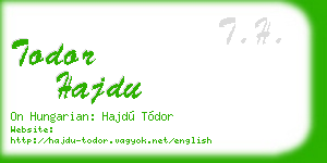 todor hajdu business card